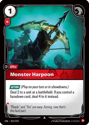 Image of Monster Harpoon (014/219) - Unleashed