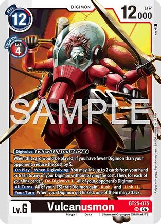 Image of Vulcanusmon (BT25-075) - Dual Revolution Foil