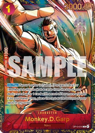 Image of Monkey.D.Garp (Treasure Cup March 2026) (OP13-016) - One Piece Promotion Cards Foil