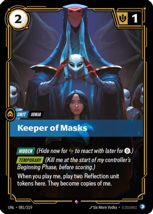 Image of Keeper of Masks (081/219) - Unleashed Foil
