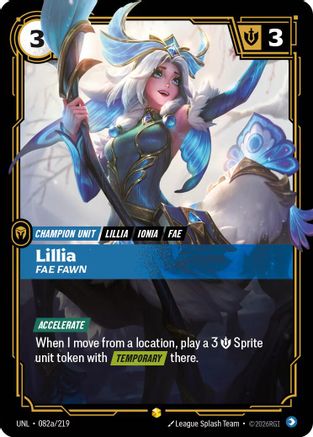 Image of Lillia - Fae Fawn (Alternate Art) (082a/219) - Unleashed Foil