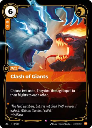 Image of Clash of Giants (110/219) - Unleashed Foil