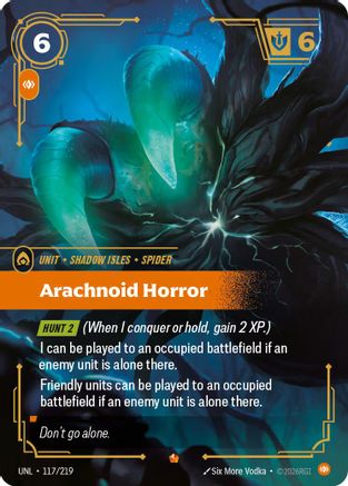 Image of Arachnoid Horror (117/219) - Unleashed Foil