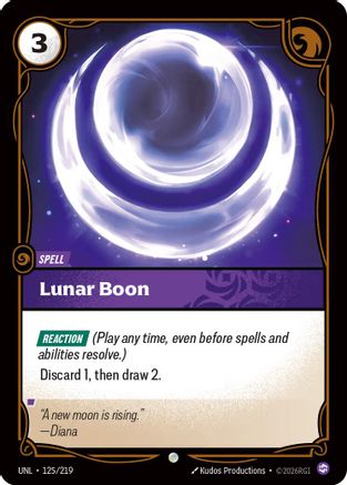 Image of Lunar Boon (125/219) - Unleashed Foil