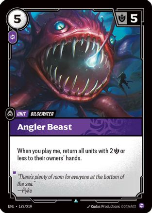 Image of Angler Beast (132/219) - Unleashed Foil