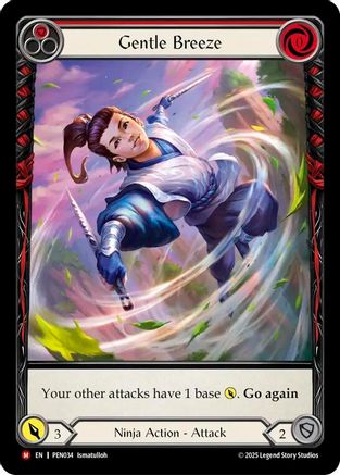 Image of Gentle Breeze (Red) (Extended Art) (PEN034) - Compendium of Rathe Rainbow Foil