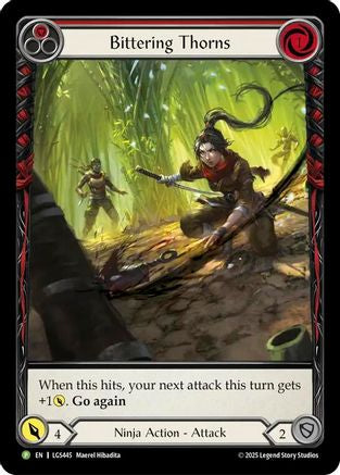 Image of Bittering Thorns (Red) (Extended Art) (LGS445) - Flesh and Blood: Promo Cards Rainbow Foil