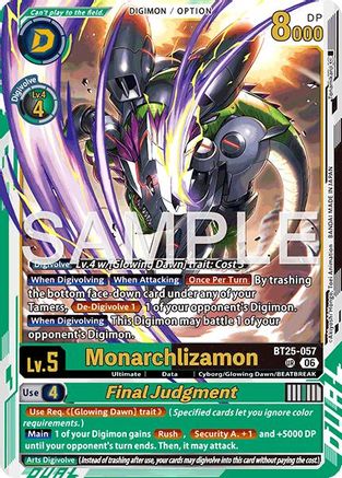 Image of Monarchlizamon // Final Judgement (BT25-057) - Dual Revolution Foil