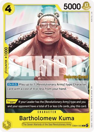 Image of Bartholomew Kuma (EB04-055) (EB04-055) - Adventure on Kami's Island Release Event Cards