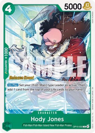 Image of Hody Jones (OP15-033) - Adventure on Kami's Island Release Event Cards