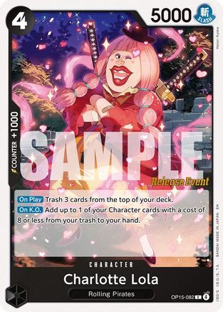 Image of Charlotte Lola (OP15-082) - Adventure on Kami's Island Release Event Cards