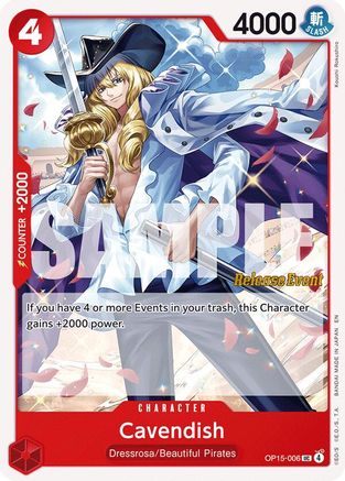 Image of Cavendish (OP15-006) - Adventure on Kami's Island Release Event Cards