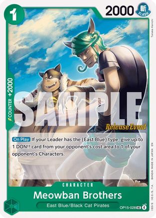 Image of Meowban Brothers (OP15-028) - Adventure on Kami's Island Release Event Cards