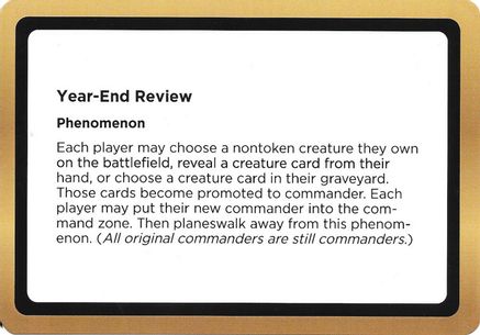 Image of Year-End Review (Black Lotus Unknown Planechase) (OVER-) - Oversize Cards