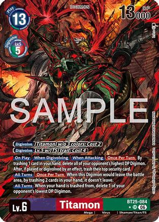 Image of Titamon (Alternate Art) (BT25-084) - Dual Revolution Foil