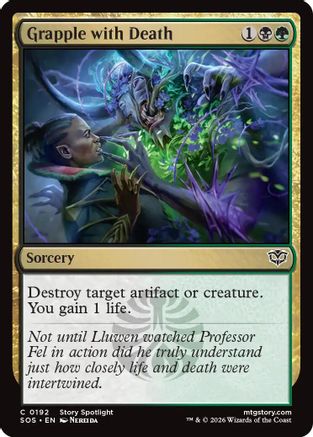 Image of Grapple with Death (SOS-192) - Secrets of Strixhaven Foil