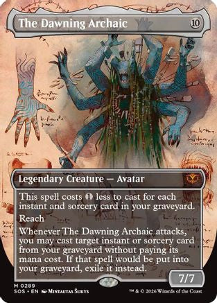 Image of The Dawning Archaic (Borderless) (SOS-289) - Secrets of Strixhaven Foil