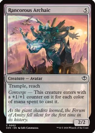 Image of Rancorous Archaic (SOS-002) - Secrets of Strixhaven Foil
