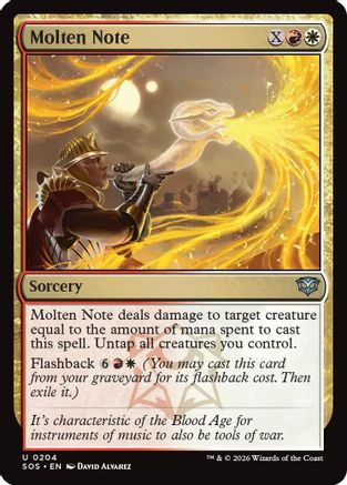 Image of Molten Note (SOS-204) - Secrets of Strixhaven Foil