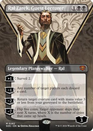Image of Ral Zarek, Guest Lecturer (Borderless) (SOS-282) - Secrets of Strixhaven Foil