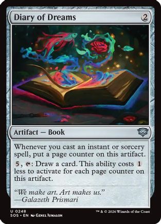 Image of Diary of Dreams (SOS-248) - Secrets of Strixhaven Foil