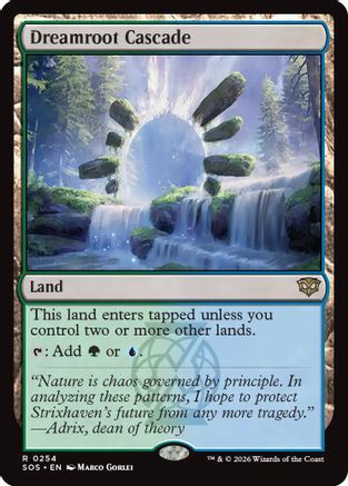 Image of Dreamroot Cascade (SOS-254) - Secrets of Strixhaven Foil
