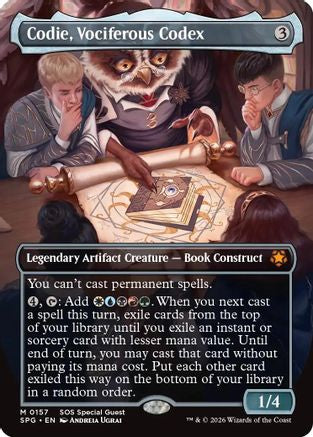 Image of Codie, Vociferous Codex (Borderless) (SPG-157) - Special Guests