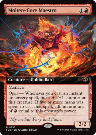 Image of Molten-Core Maestro (Extended Art) (SOS-335) - Secrets of Strixhaven