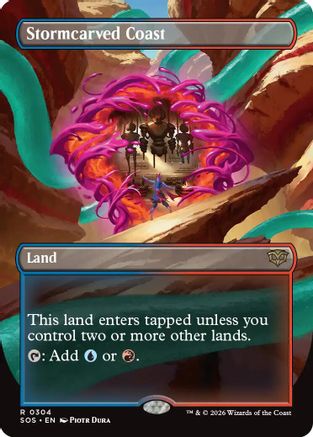 Image of Stormcarved Coast (Borderless) (SOS-304) - Secrets of Strixhaven Foil