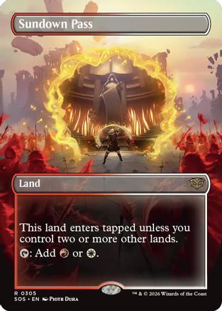 Image of Sundown Pass (Borderless) (SOS-305) - Secrets of Strixhaven Foil