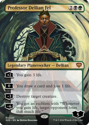 Image of Professor Dellian Fel (Borderless) (SOS-283) - Secrets of Strixhaven