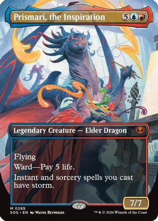 Image of Prismari, the Inspiration (Borderless) (SOS-285) - Secrets of Strixhaven Foil