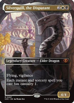Image of Silverquill, the Disputant (Borderless) (SOS-287) - Secrets of Strixhaven Foil