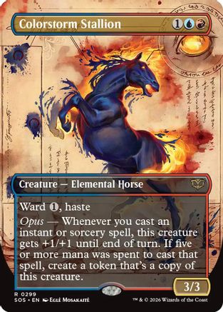 Image of Colorstorm Stallion (Borderless) (SOS-299) - Secrets of Strixhaven