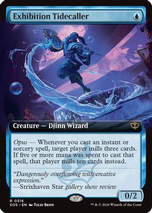 Image of Exhibition Tidecaller (Extended Art) (SOS-316) - Secrets of Strixhaven Foil