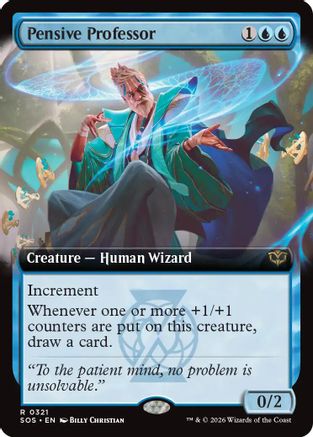 Image of Pensive Professor (Extended Art) (SOS-321) - Secrets of Strixhaven