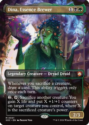 Image of Dina, Essence Brewer (Borderless) (SOC-001) - Commander: Secrets of Strixhaven