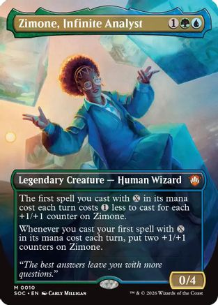 Image of Zimone, Infinite Analyst (Borderless) (SOC-010) - Commander: Secrets of Strixhaven