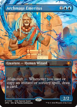 Image of Archmage Emeritus (Borderless) (SPG-150) - Special Guests Foil