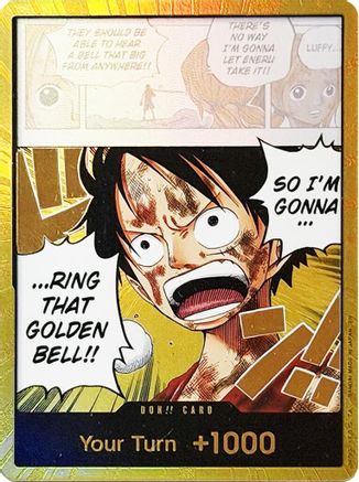 Image of DON!! Card (Luffy) (Gold) - Adventure on Kami's Island Foil