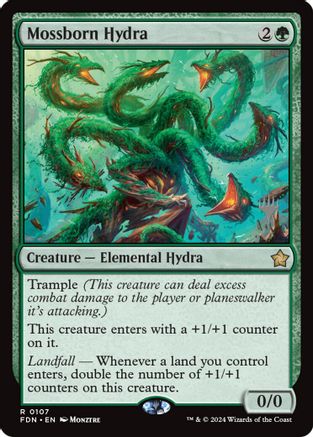 Image of Mossborn Hydra (PPECL-107) - Promo Pack: Lorwyn Eclipsed Foil