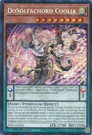 Image of DoSolfachord Coolia (Secret Rare) (RA05-EN018) - Rarity Collection 5 1st Edition