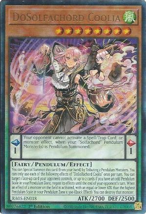 Image of DoSolfachord Coolia (Ultimate Rare) (RA05-EN018) - Rarity Collection 5 1st Edition