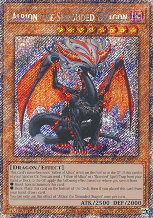 Image of Albion the Shrouded Dragon (Platinum Secret Rare) (RA05-EN019) - Rarity Collection 5 1st Edition