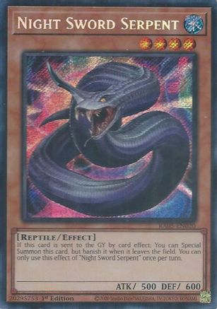 Image of Night Sword Serpent (Secret Rare) (RA05-EN020) - Rarity Collection 5 1st Edition