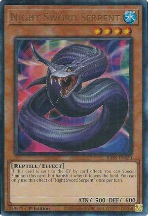 Image of Night Sword Serpent (Ultimate Rare) (RA05-EN020) - Rarity Collection 5 1st Edition