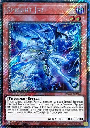 Image of Spright Jet (Platinum Secret Rare) (RA05-EN022) - Rarity Collection 5 1st Edition