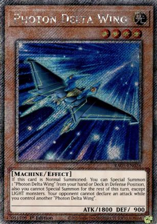 Image of Photon Delta Wing (Platinum Secret Rare) (RA05-EN026) - Rarity Collection 5 1st Edition