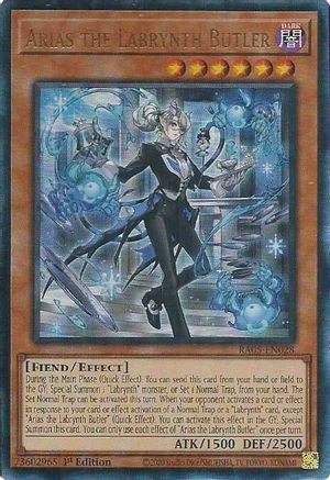 Image of Arias the Labrynth Butler (Ultimate Rare) (RA05-EN028) - Rarity Collection 5 1st Edition