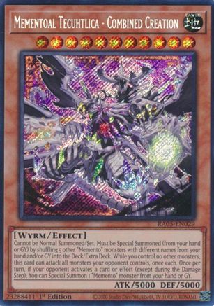 Image of Mementoal Tecuhtlica - Combined Creation (Secret Rare) (RA05-EN029) - Rarity Collection 5 1st Edition